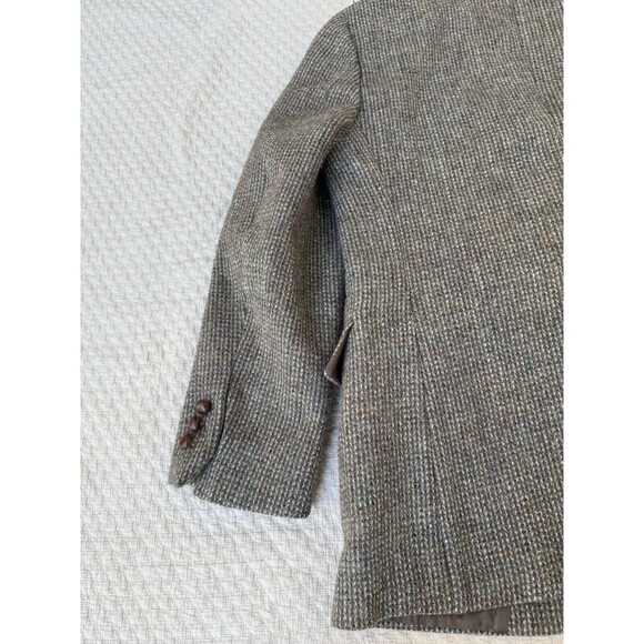 Vintage Harris Tweed Sports Jacket Coat Wool Mens Large Handwoven Scotland 1985 - Picture 11 of 14